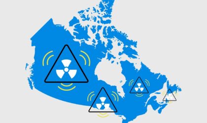 map of Canada showing radon is everywhere